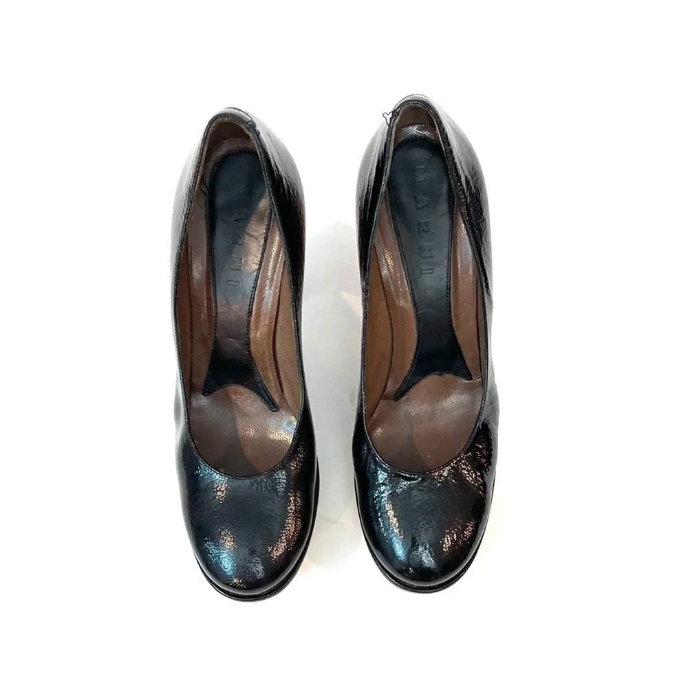 Marni platform patent pumps